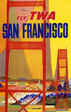 Fly TWA San Francisco poster